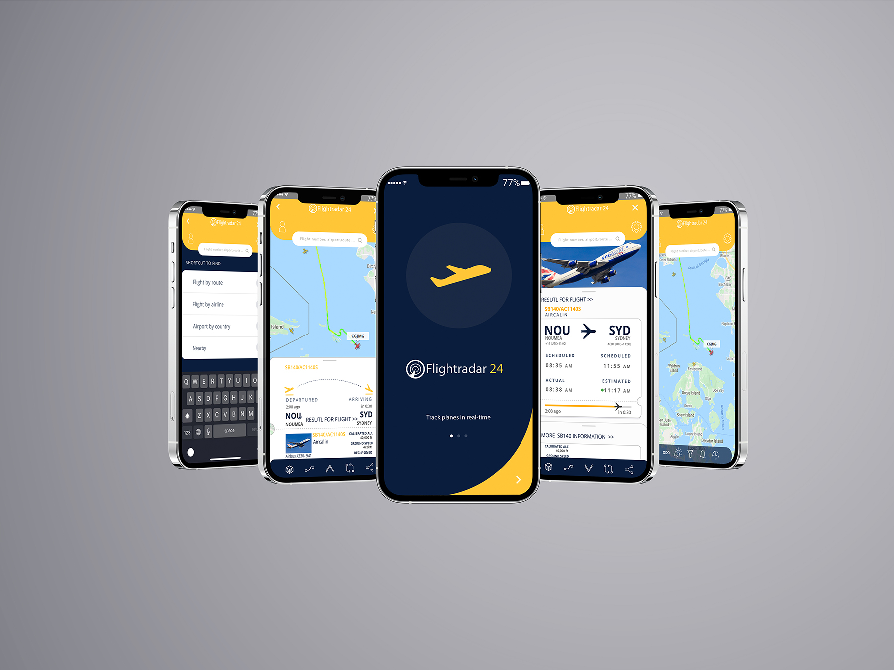 FLIGHT RADAR 24 SCREENS